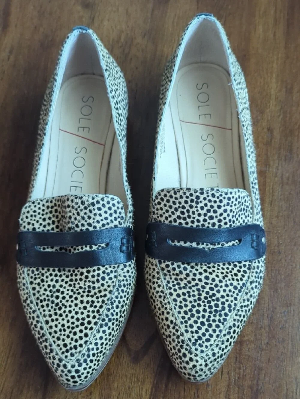 Sole Society Jessica Loafers Real Cow Fur Upper size‎ 7